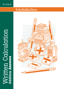 written calc addition answers cover